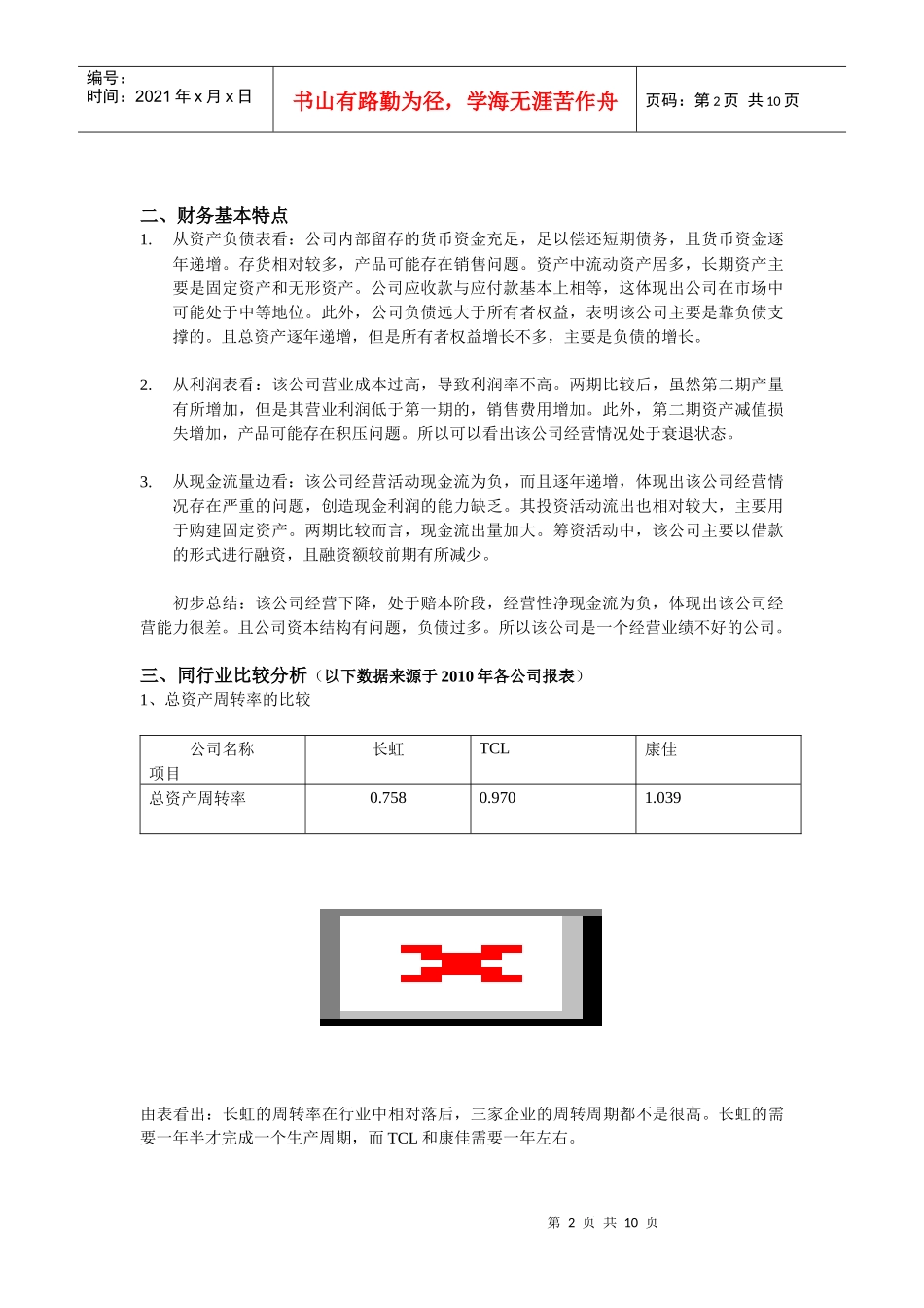 长虹集团的财务报表分析_第2页