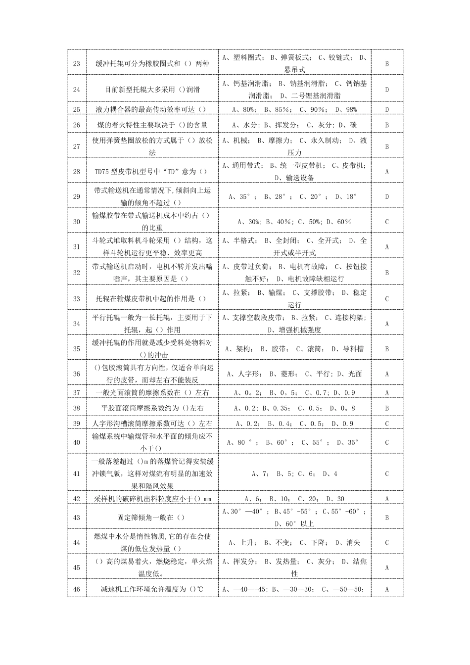 电厂燃料输煤考试题库和答案_第2页