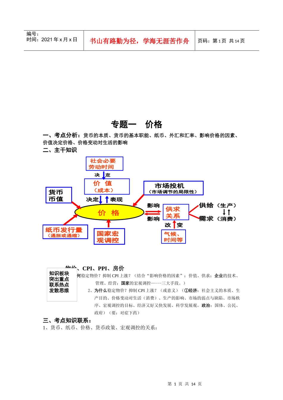 高考《经济生活》二轮复习资料汇编_第1页