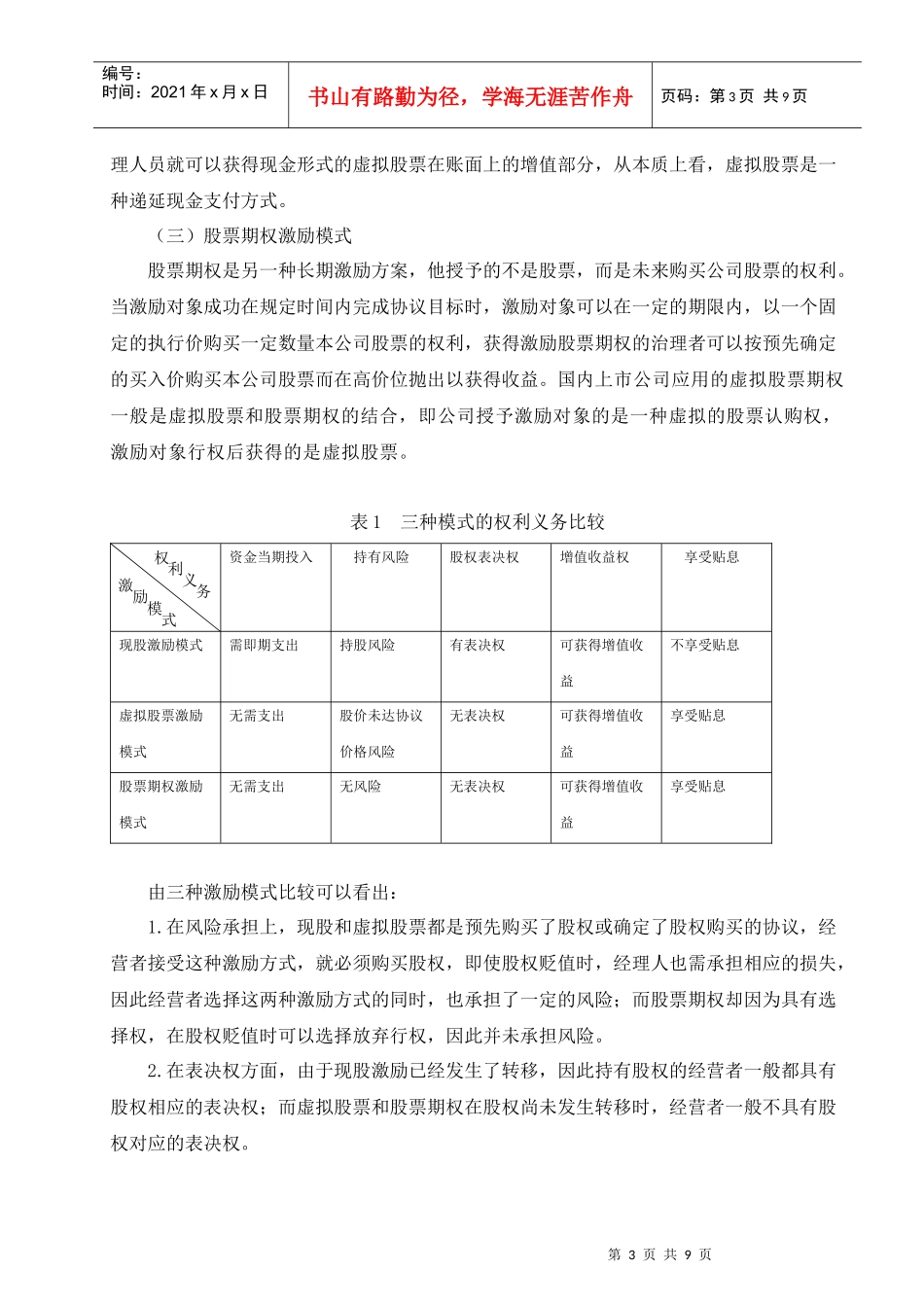 浅析我国股权激励机制现状与问题_第3页