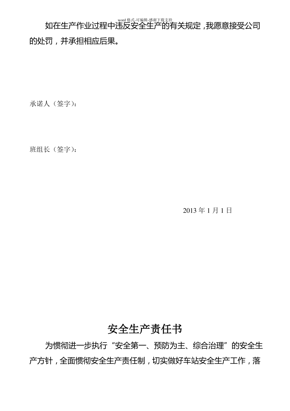 安全生产标准化层层签订安全生产责任书_第2页