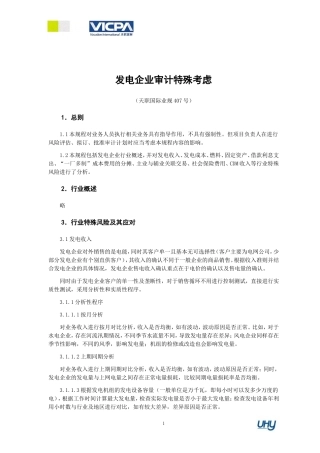 发电企业审计特殊考虑(DOC45页)
