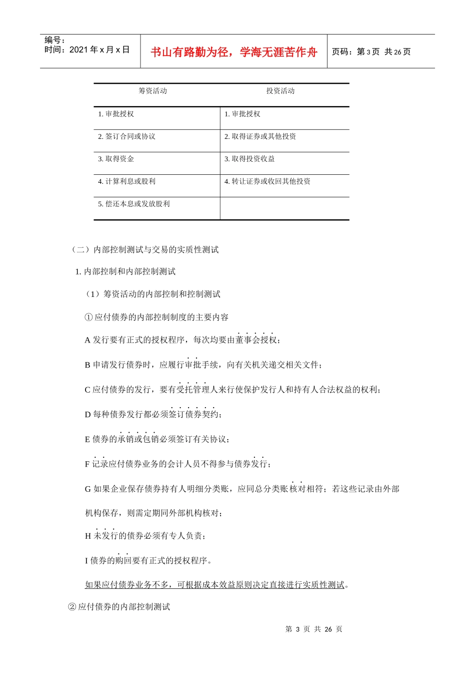 论筹资与投资循环审计_第3页
