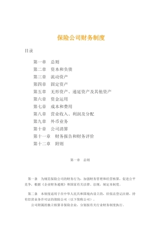 XX保险公司财务制度(doc 27)