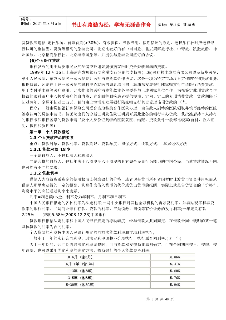 最佳个人贷款经典讲义_第3页