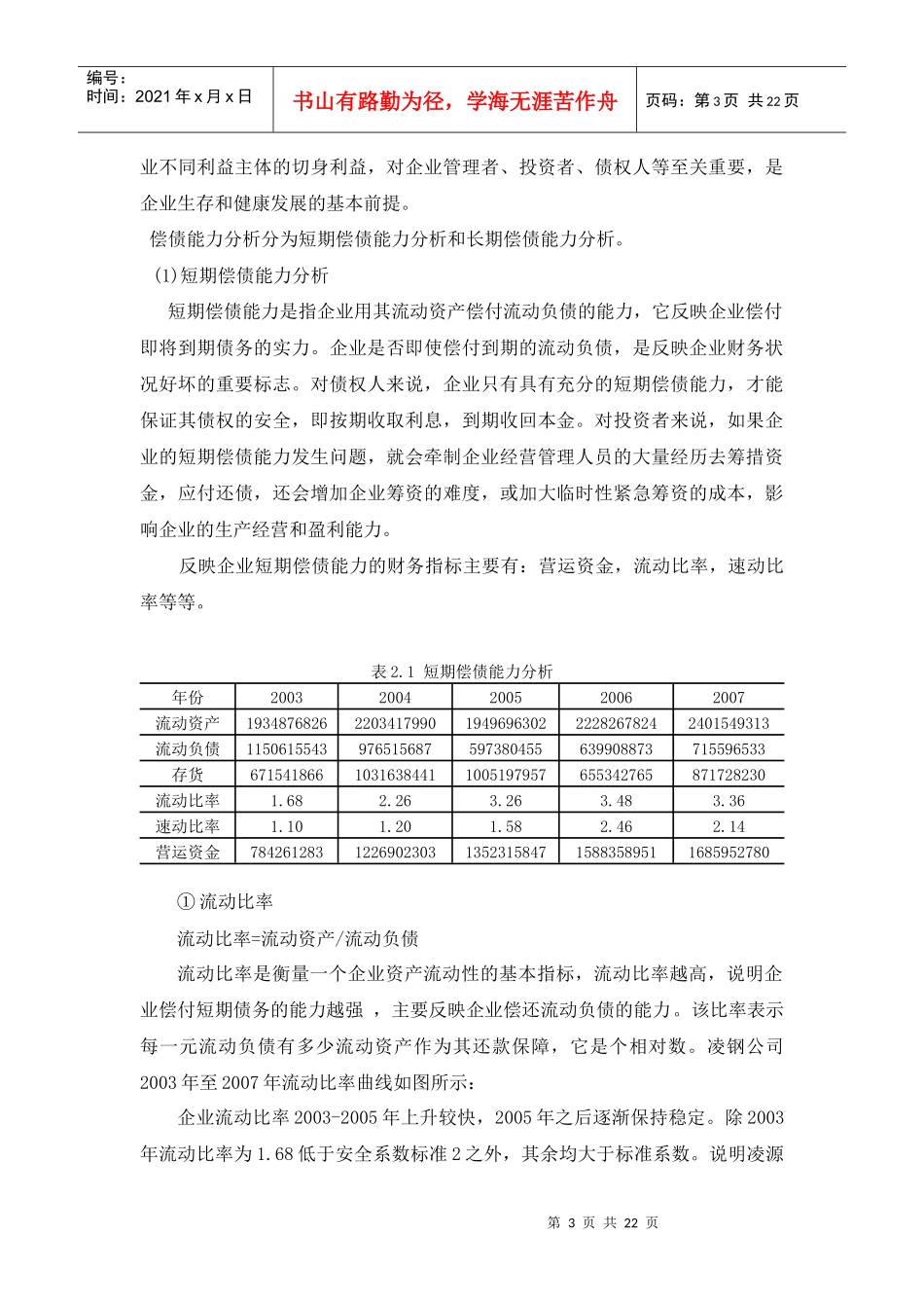 凌源钢铁股份有限公司近五年财务状况分析_第3页