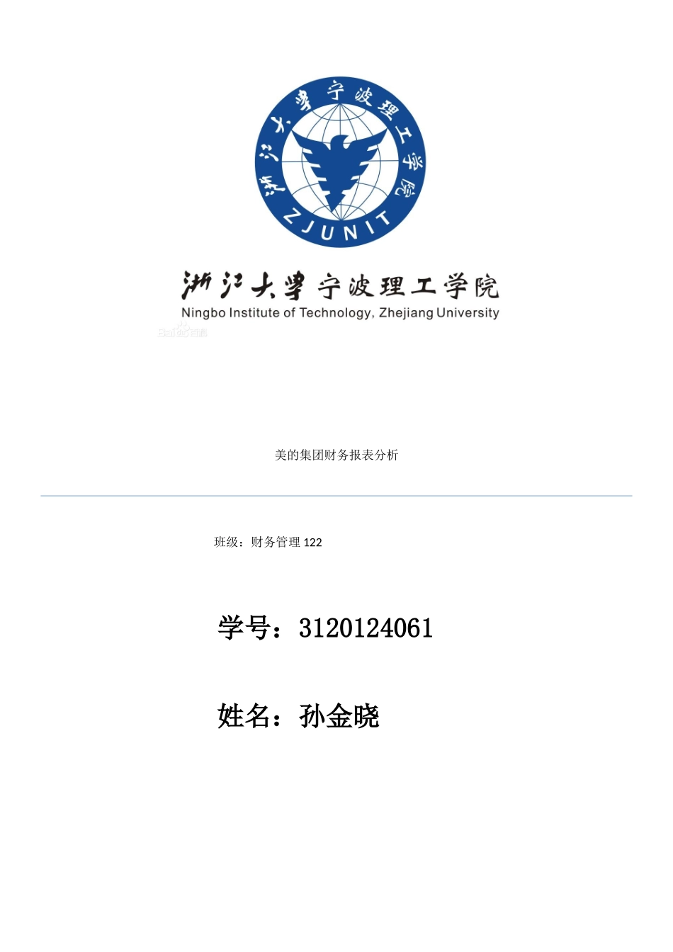 美的财务分析_第1页