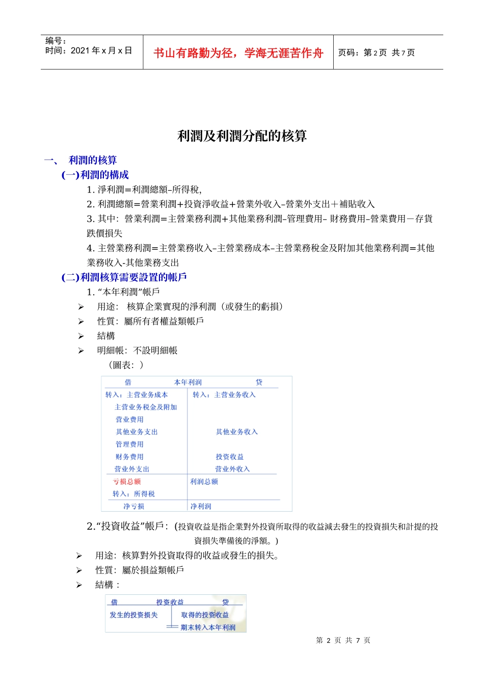 财务利润及利润分配的核算_第2页