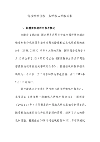 申报表讲一般纳税人