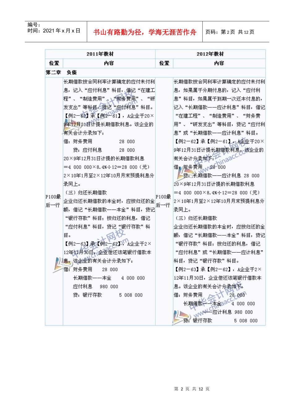 初级会计职称考试《初级会计实务》新旧教材对比_第2页