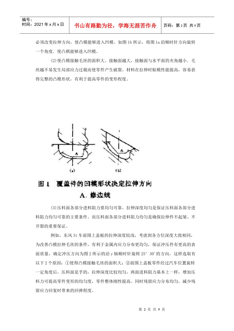 汽车覆盖件拉伸起皱和开裂现象分析及控制措施7421685075_第2页