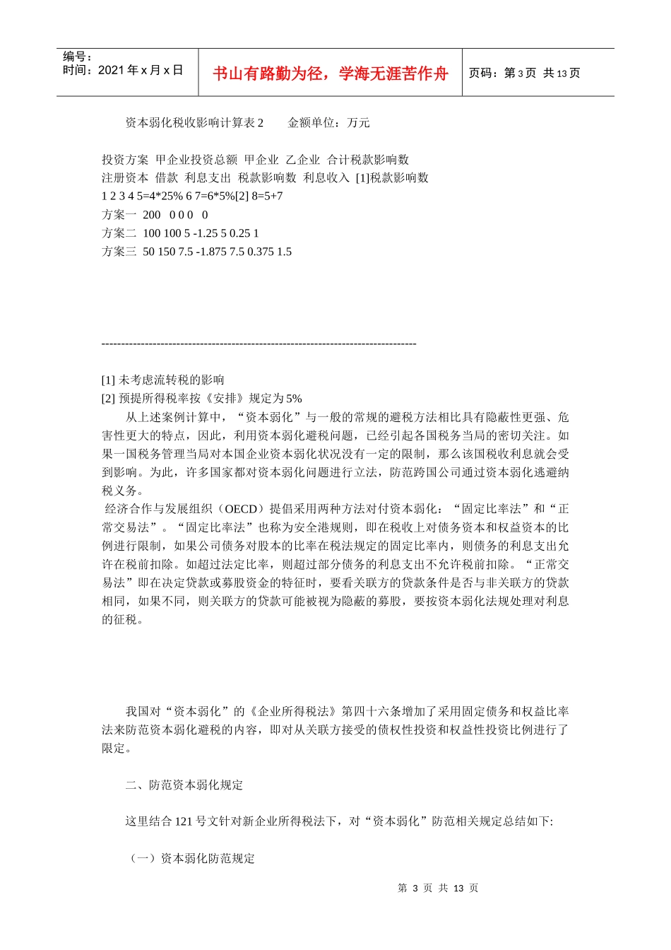 “资本弱化”防范规定解读_第3页