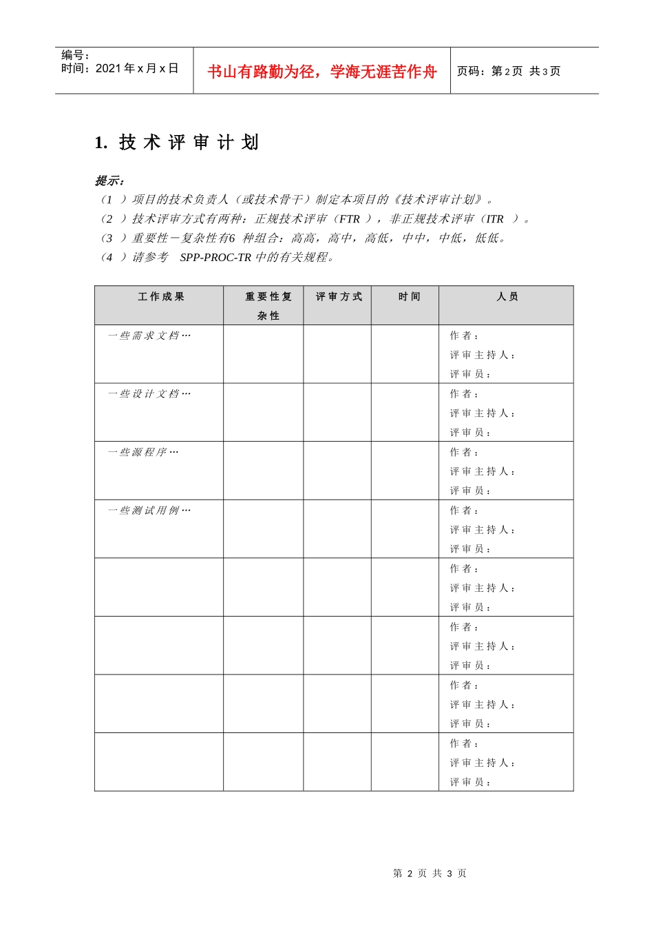 附录N-1技术评审计划_第2页