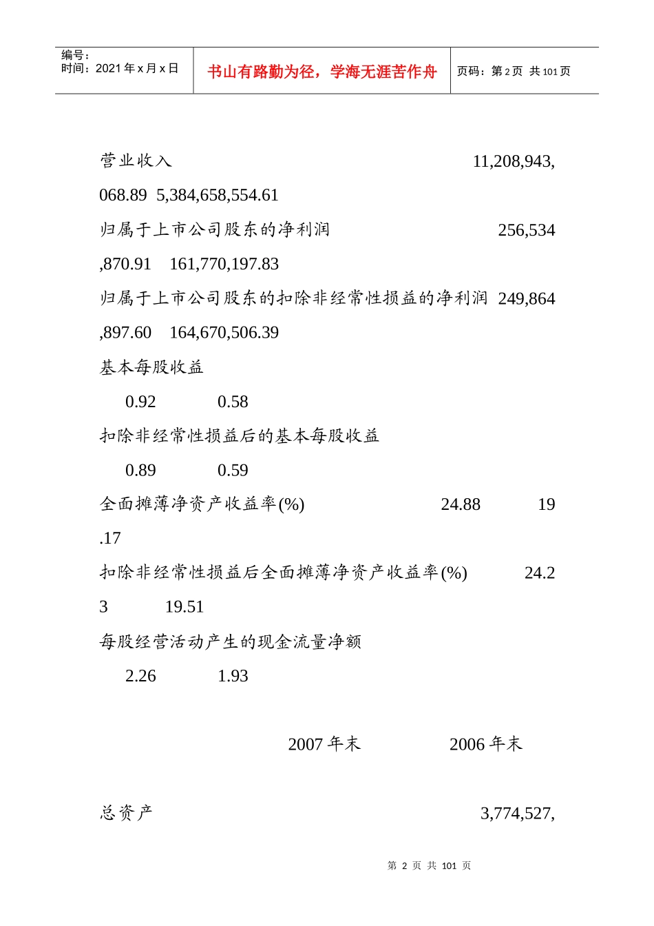 中金黄金某年度财务报表分析_第2页