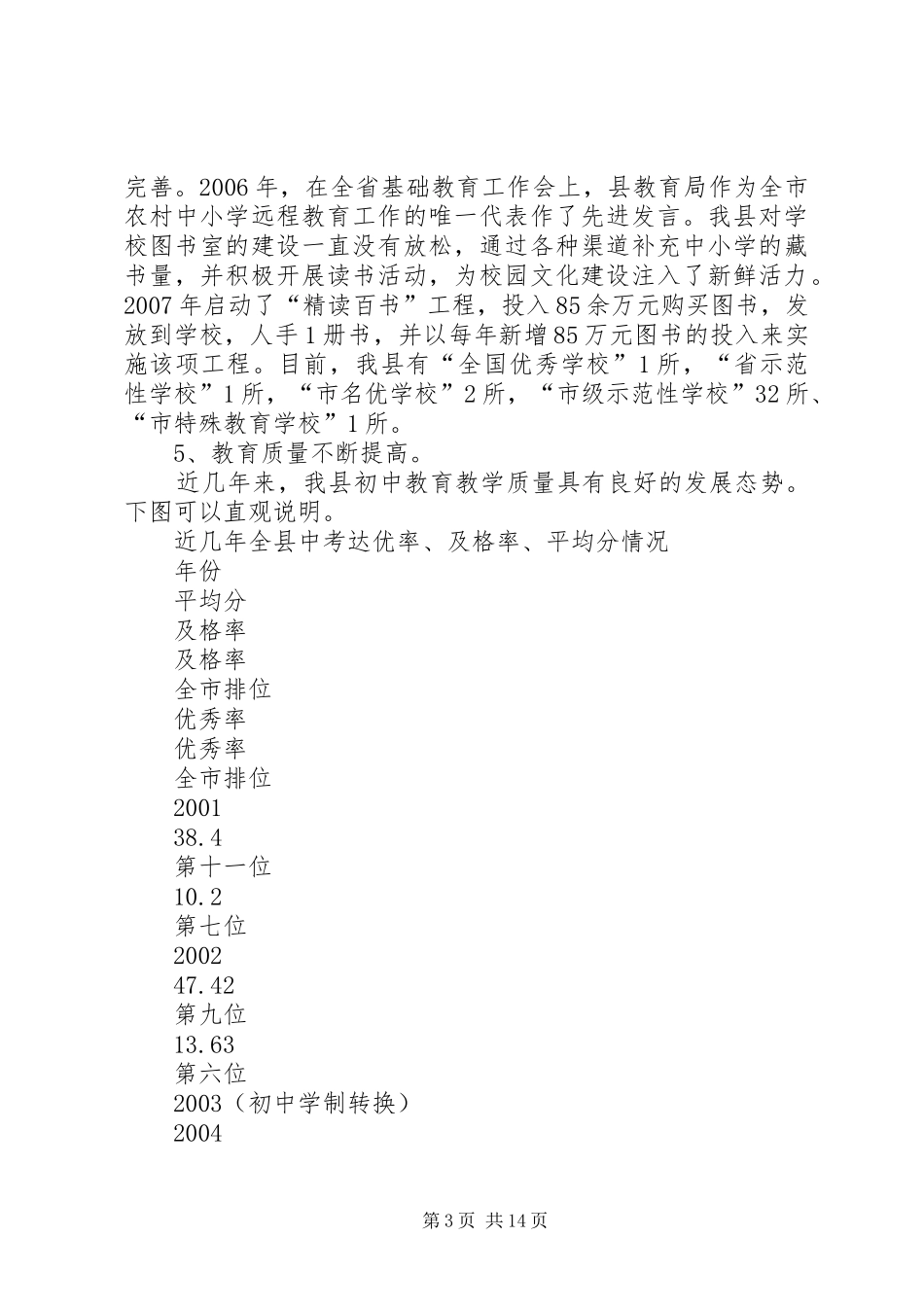 关于唱响学在城西、打造教育名县的调研报告_第3页