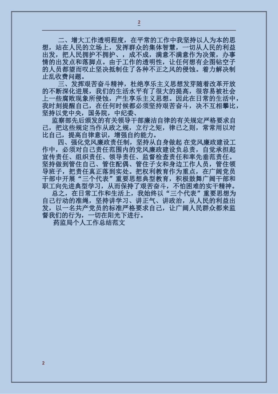 药监局个人工作总结_第2页