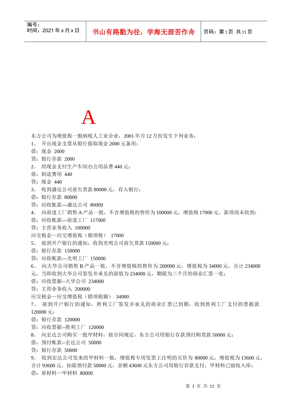 会计学原理相关知识_第1页