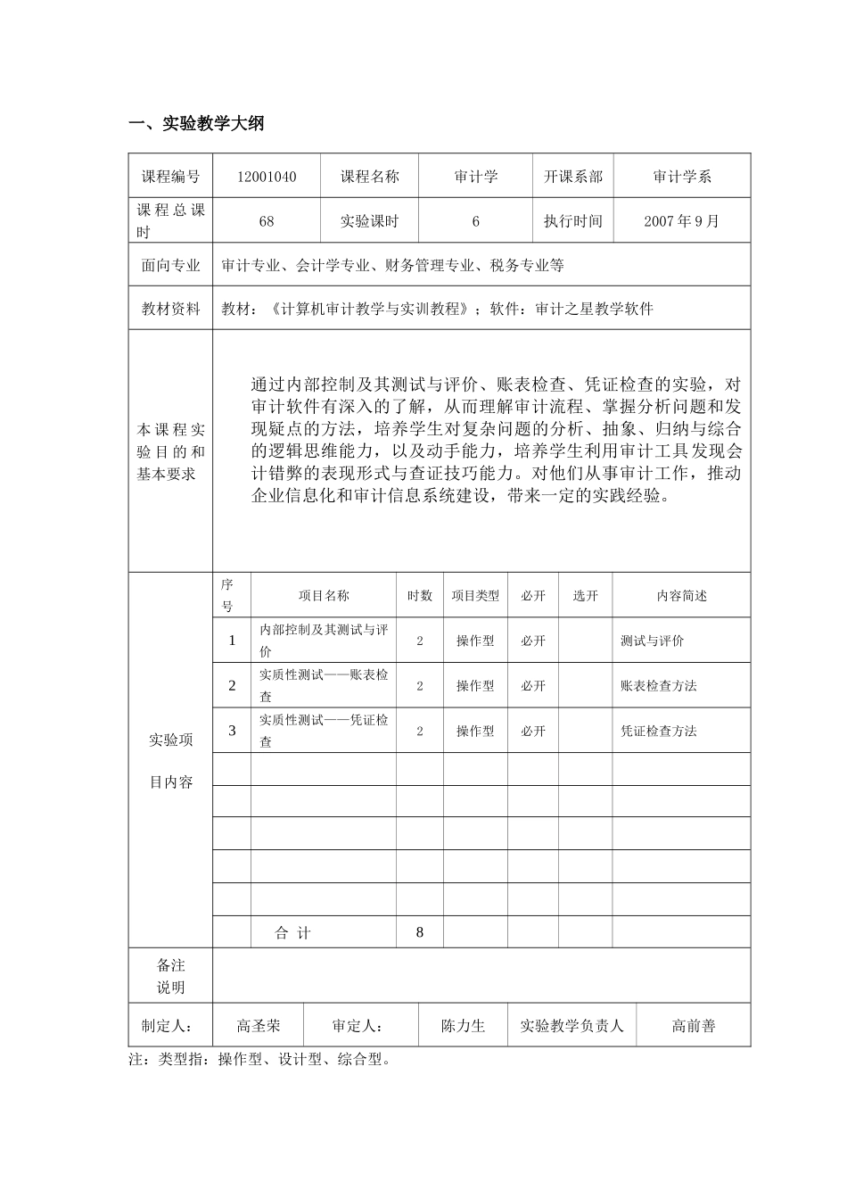 审计学教学与实训课程_第2页