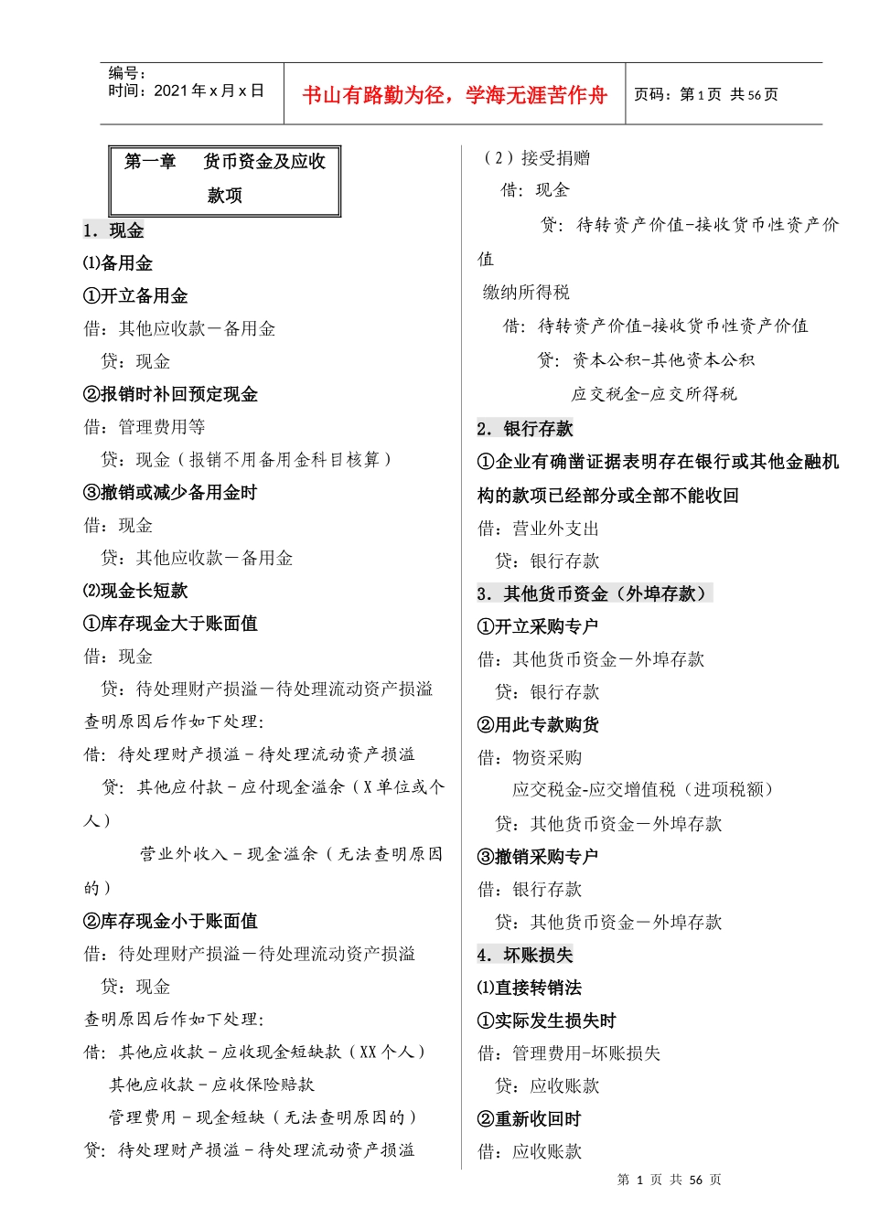 财务会计与word格式合并管理知识分析记录_第1页