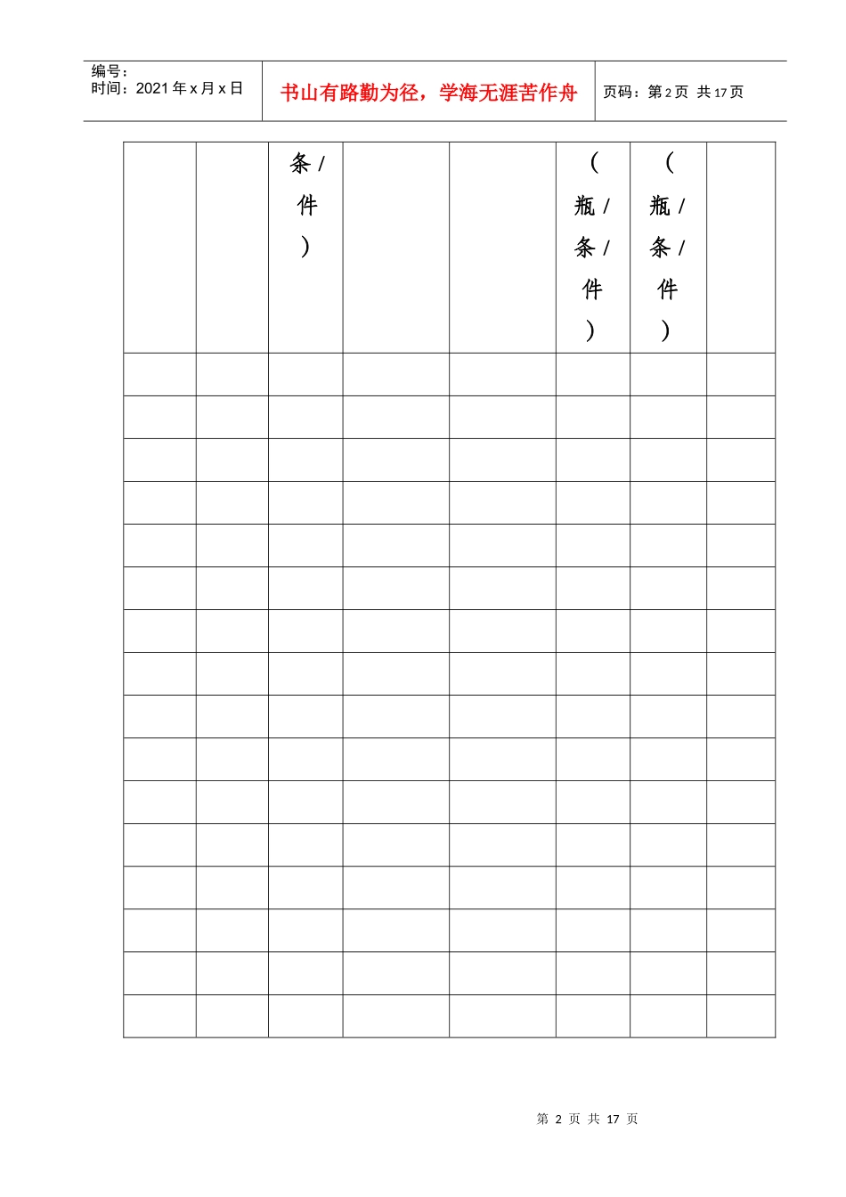 免税品进口报备表_第2页