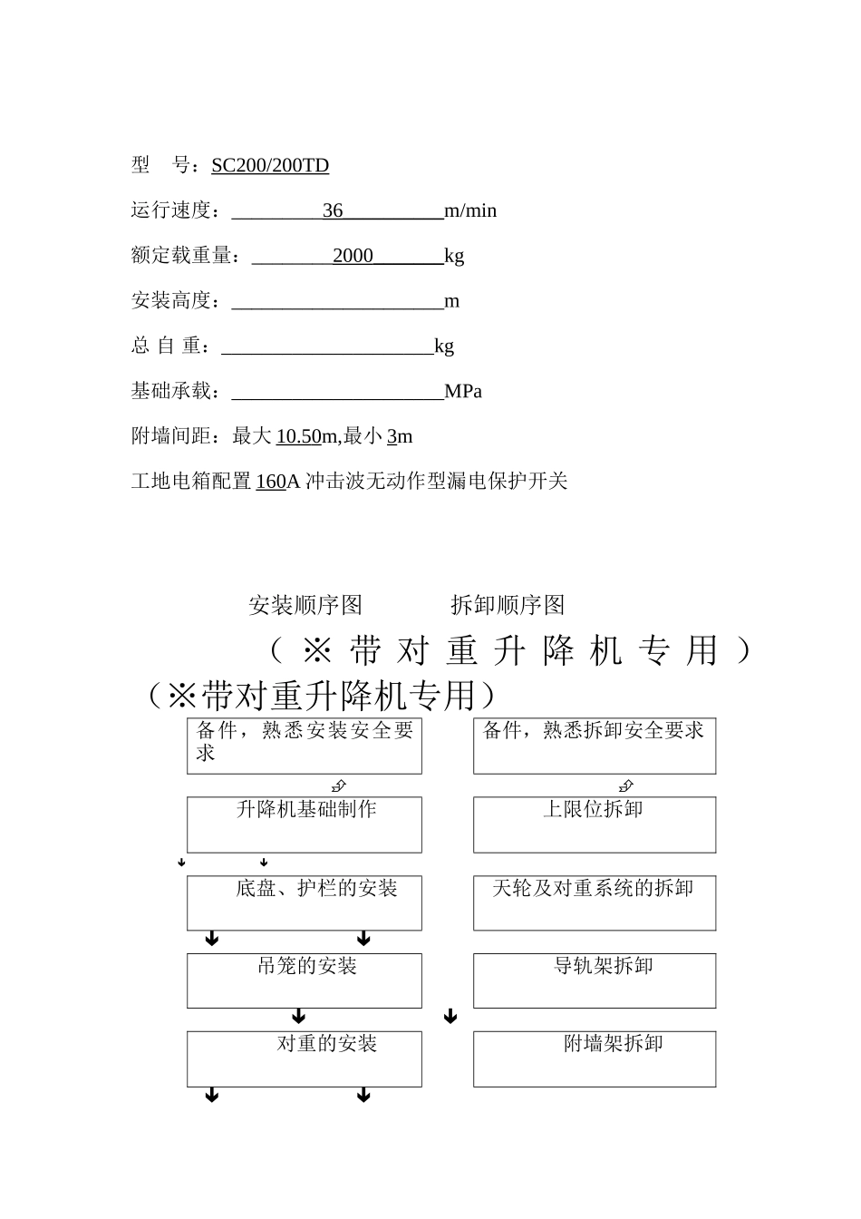 西安京龙工程机械有限公司SC型施工升降机安装、拆卸方案_第2页