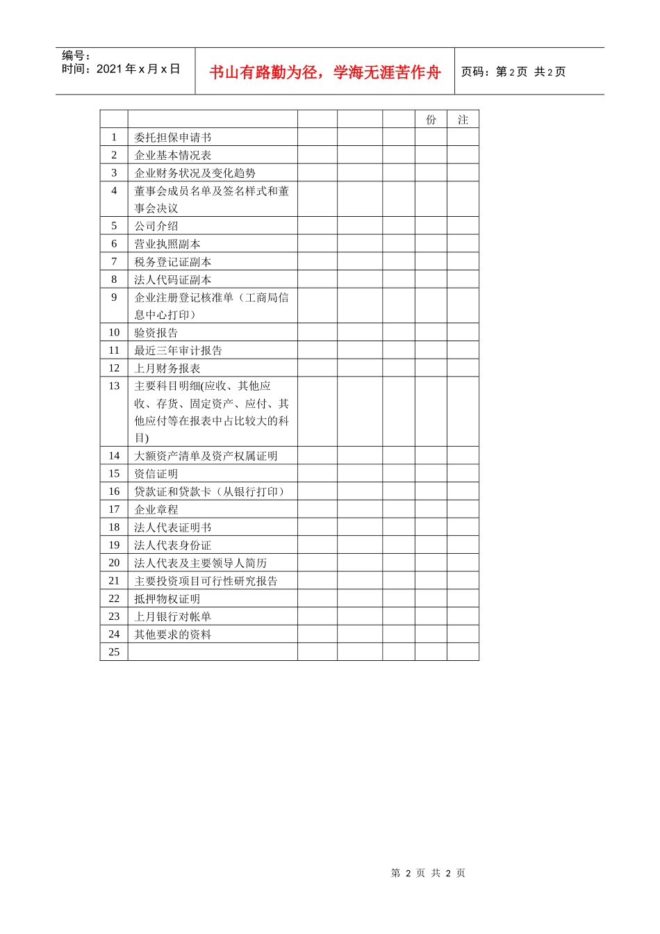 企业融资担保业务流程图_第2页