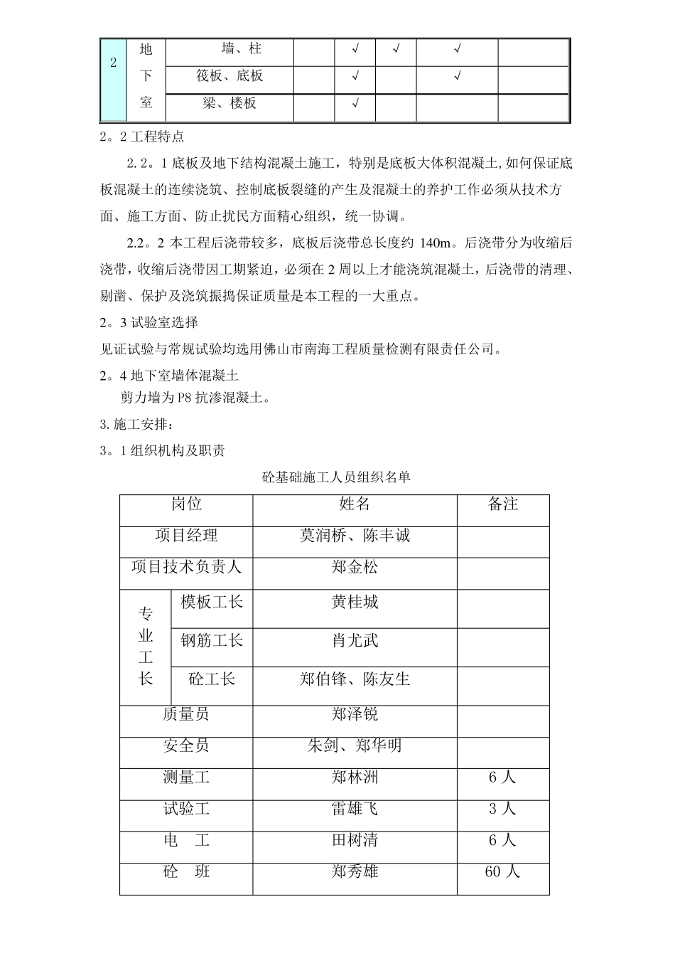 地下室基础底板大体积砼施工方案_第2页