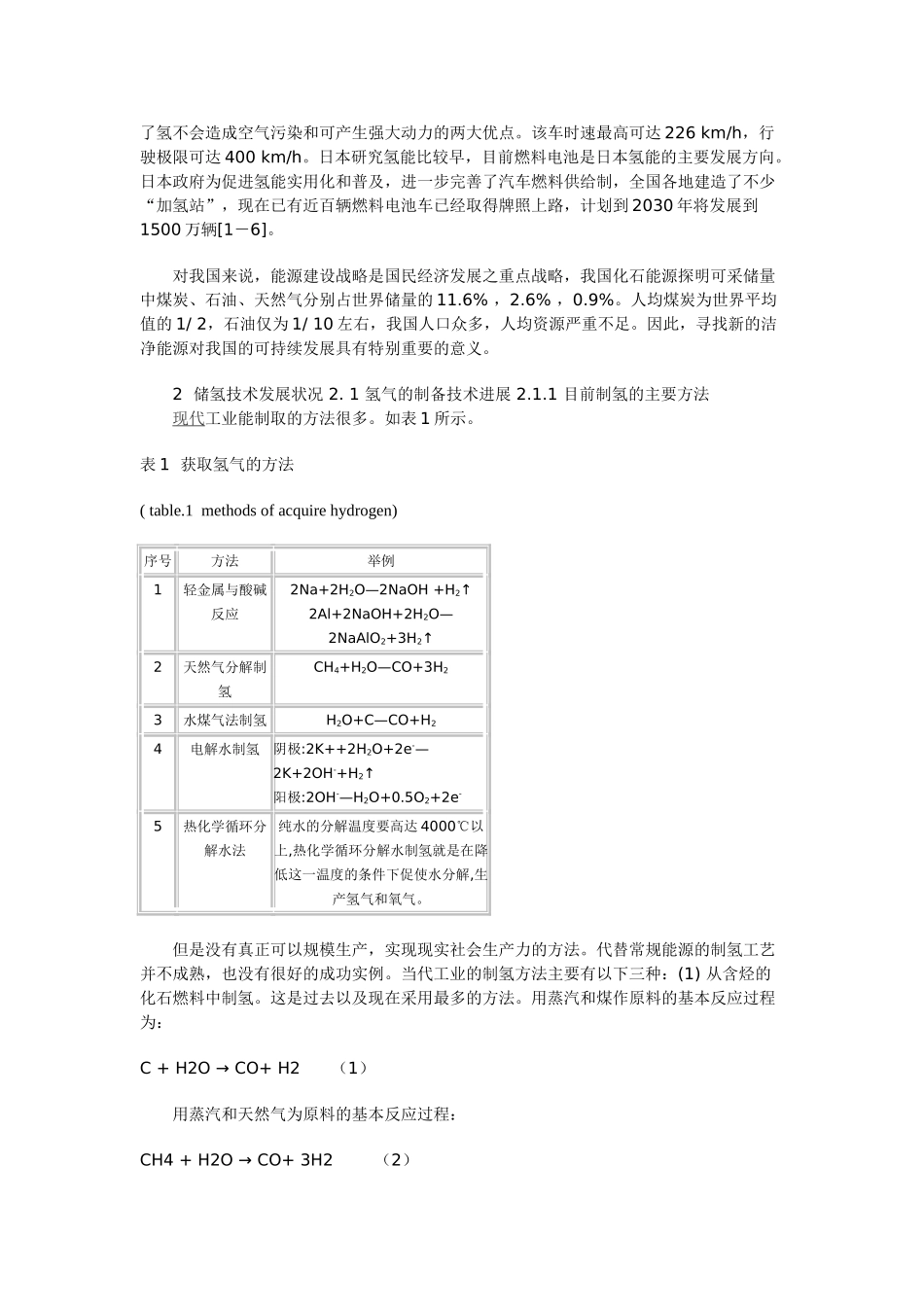新型含能体能源：氢能及储氢技术的最新进展_第2页