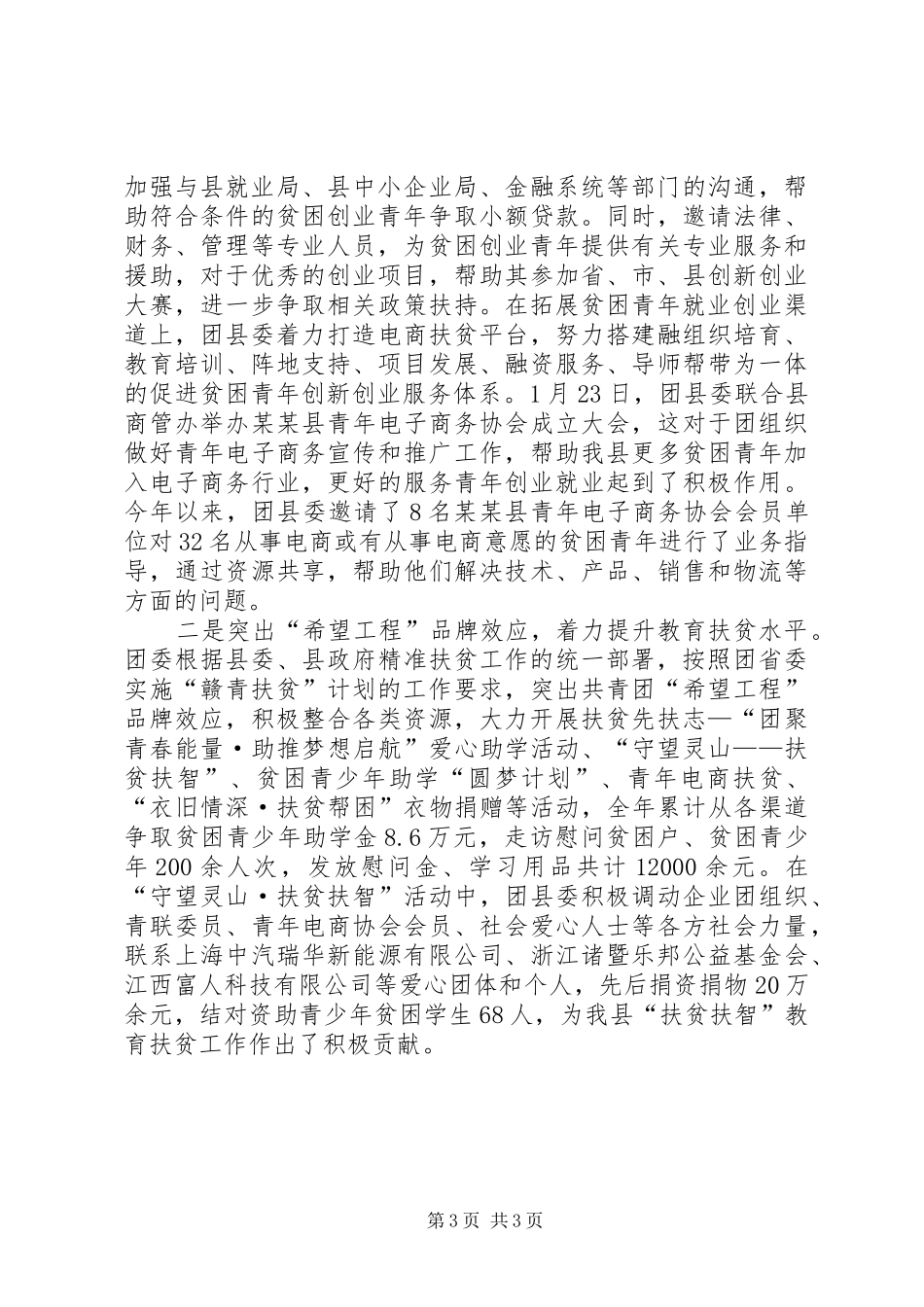 共青团脱贫攻坚自查报告_第3页