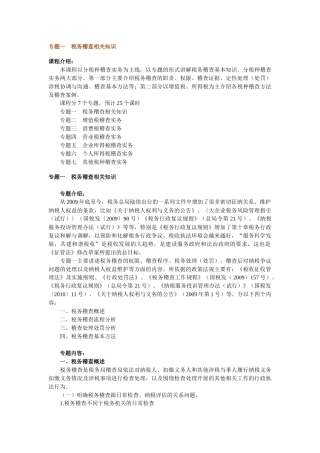 税务稽查实务解析