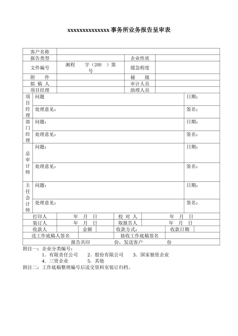 会计师事务所通用的工作底稿_第1页
