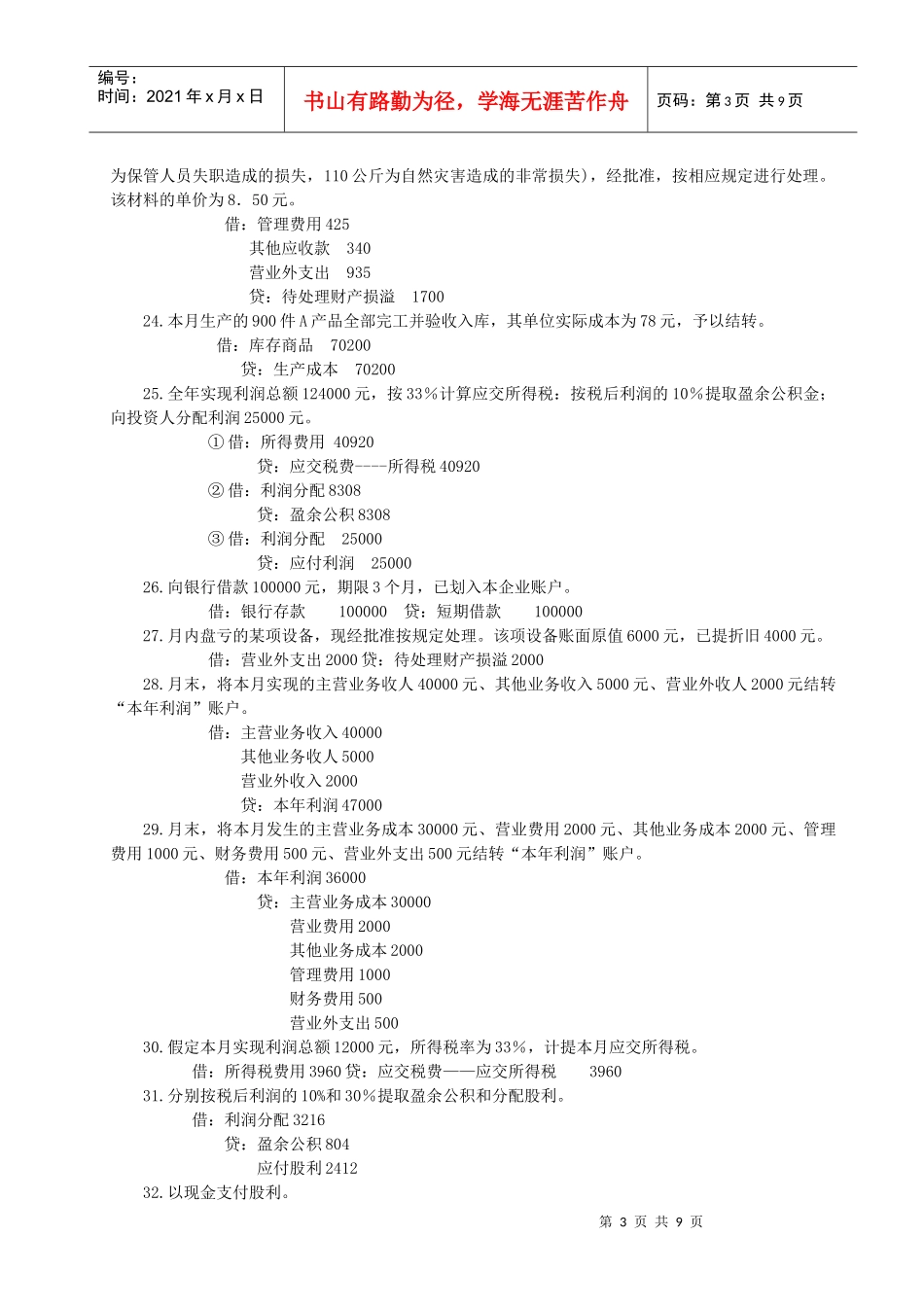 开放专基础会计学期末复习重点_第3页
