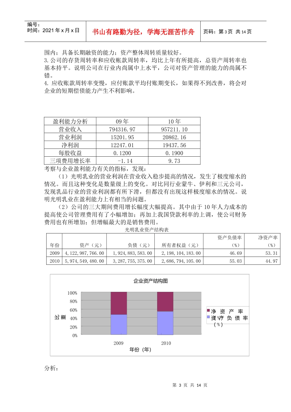 光明乳业财务分析报告_第3页