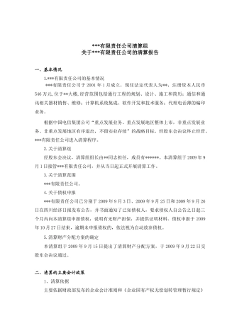 清算审计报告