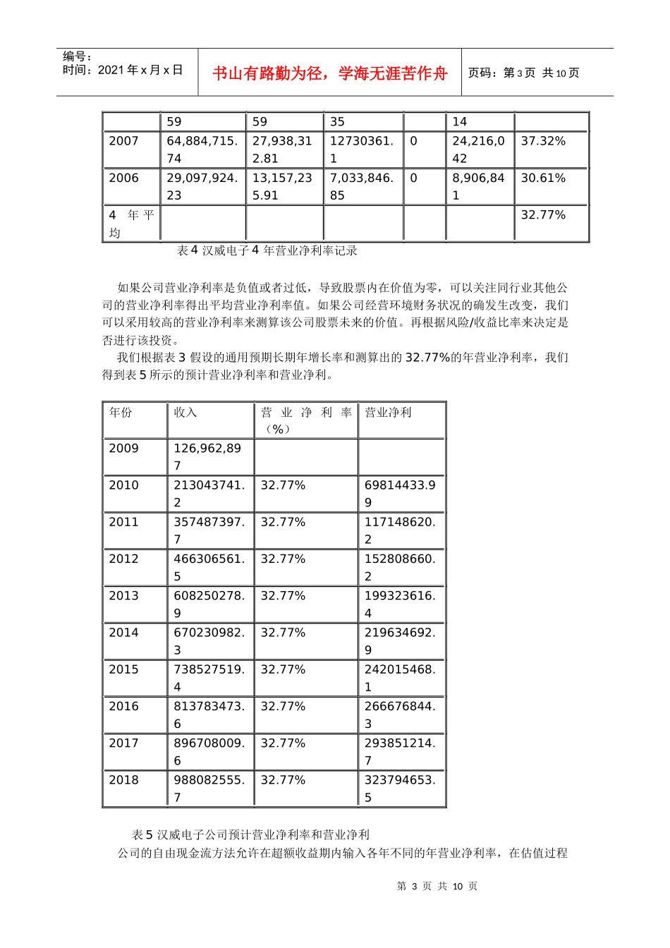 DCF自由现金流贴现法估值实战案例_第3页