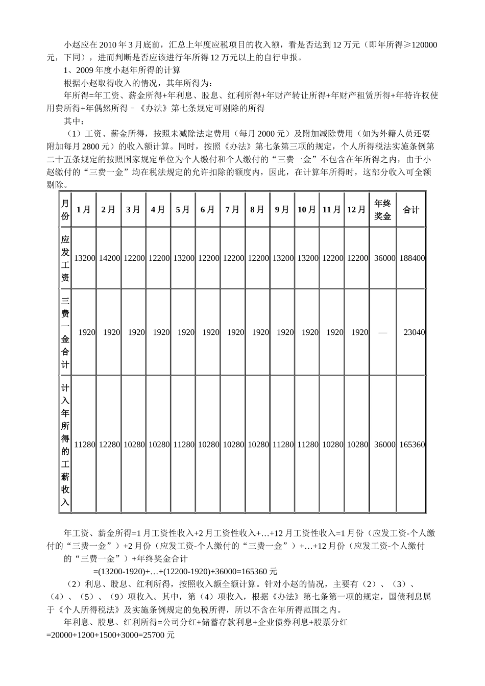 《个人所得税自行纳税申报办法》各类申报情形例解(XXXX_第3页
