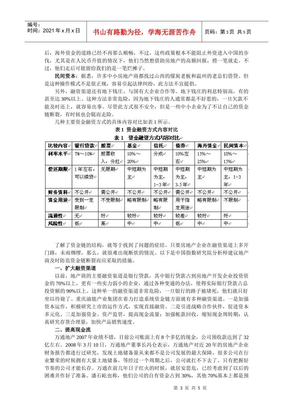 房企的融资渠道及如何防范资金链断裂_第3页
