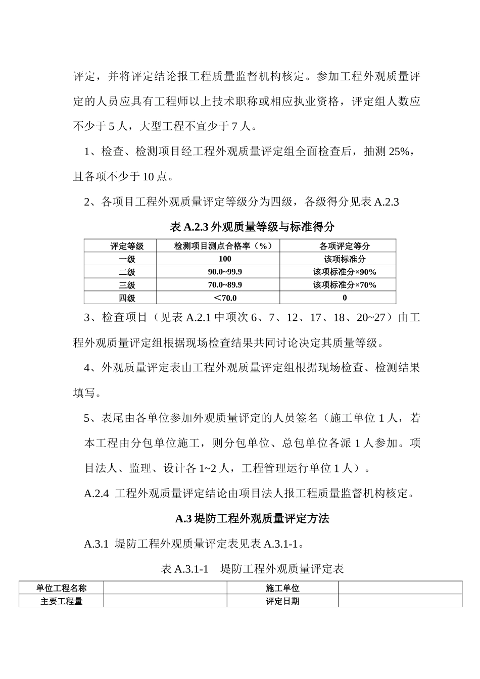 水利水电工程外观质量评定办法_第3页