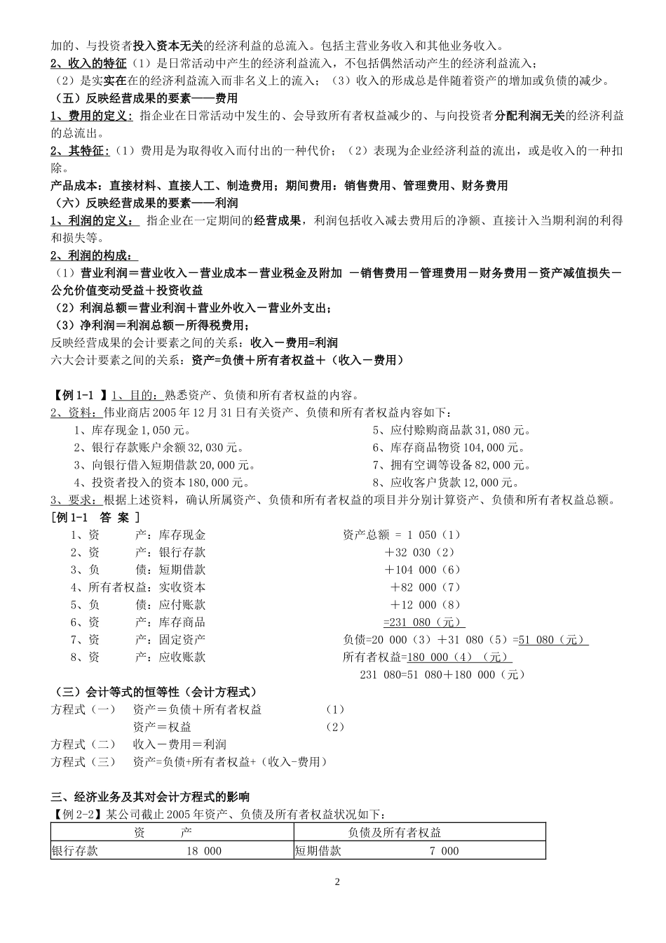 会计学原理复习知识要点_第2页