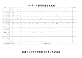XXXX年1月护理质量综合检查