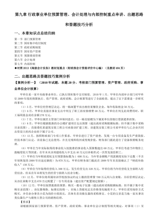 上国会2013锦囊班-第09章-出题思路案例分析