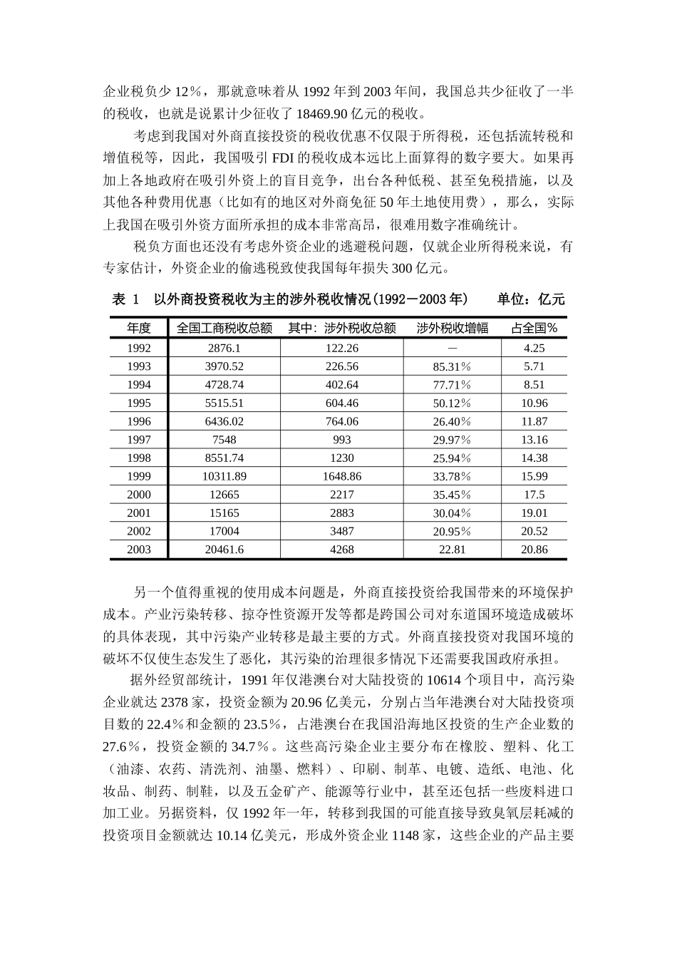 外商直接投资对我国经济发展的负面影响及对策思考_第3页