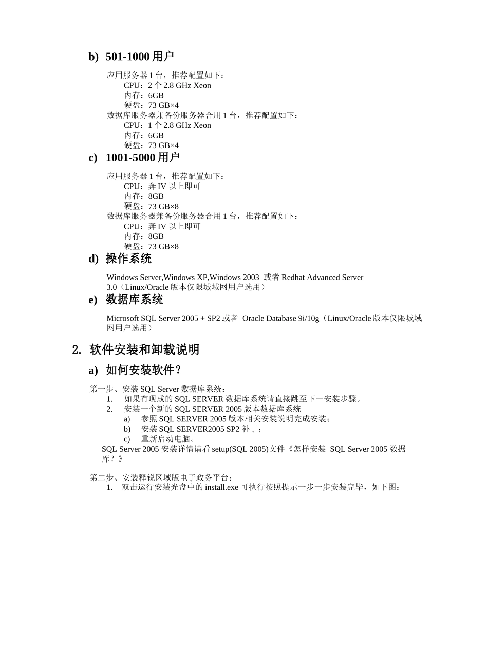 释锐区域版电子政务平台安装手册_第2页