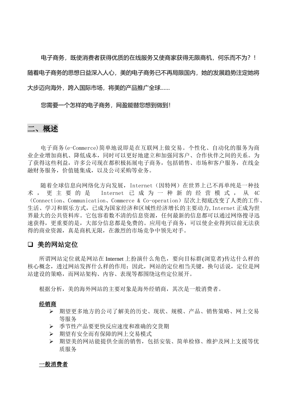 美的海外市场部电子商务方案书_第3页