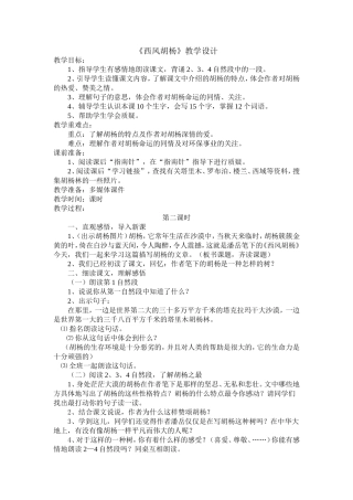 西风胡杨教案