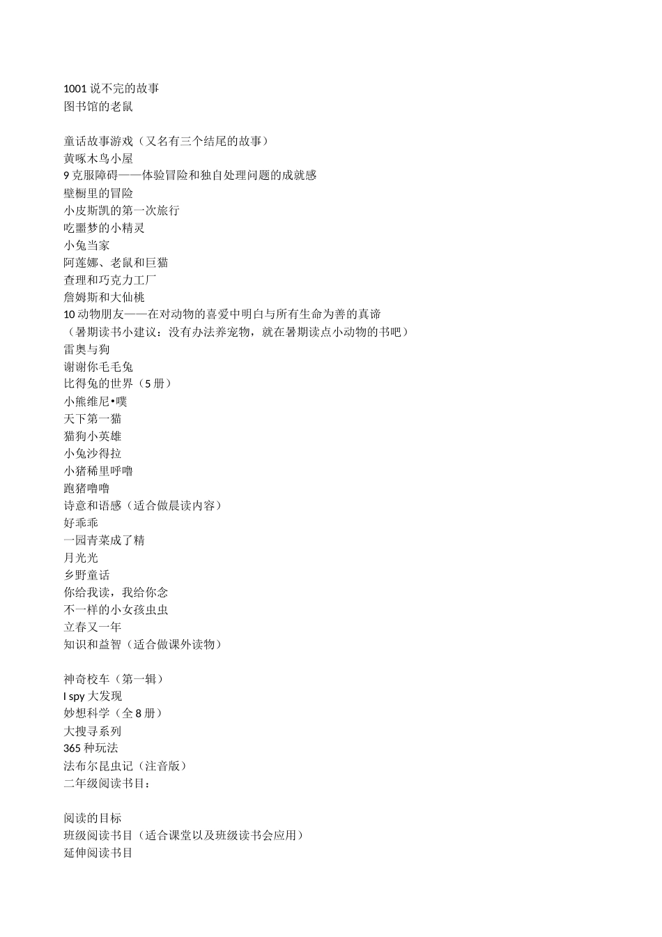 小学1-6年级阅读课书目推荐_第3页