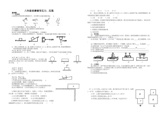 八年级竞赛辅导压力、压强