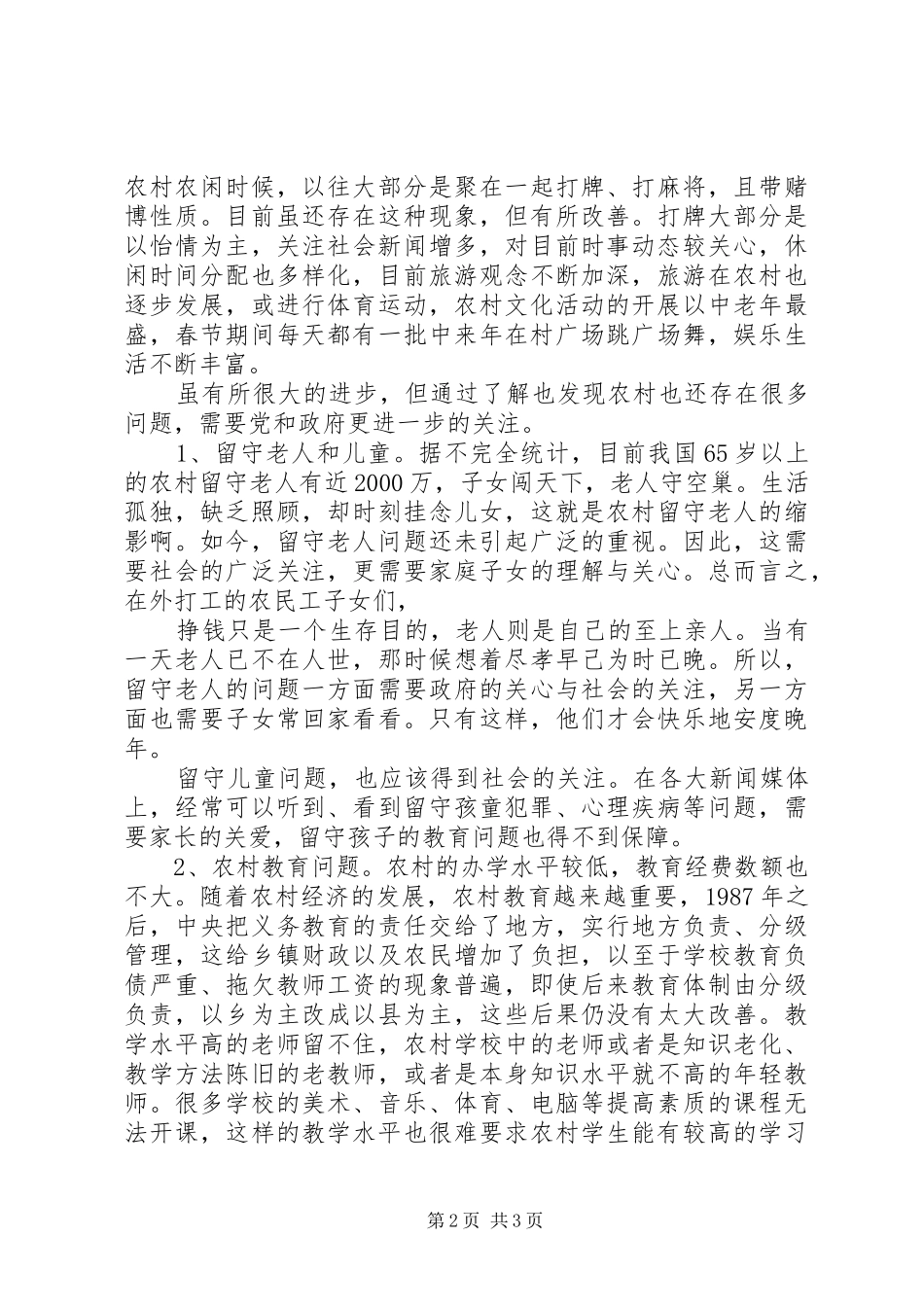 关于春节回乡调研报告范文_第2页