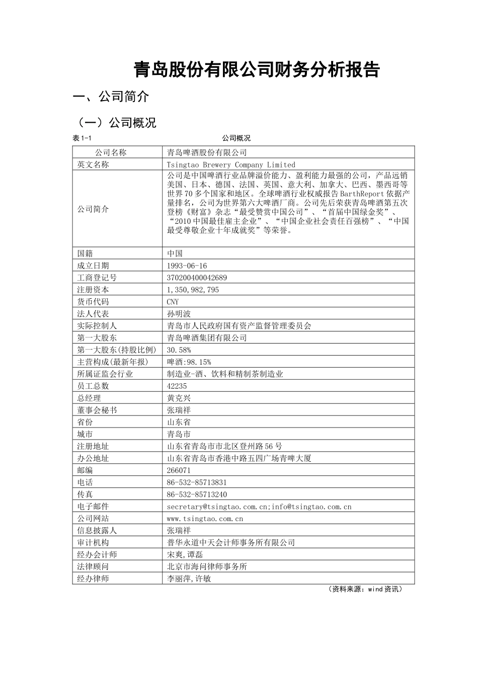 青岛股份有限公司财务分析报告_第3页