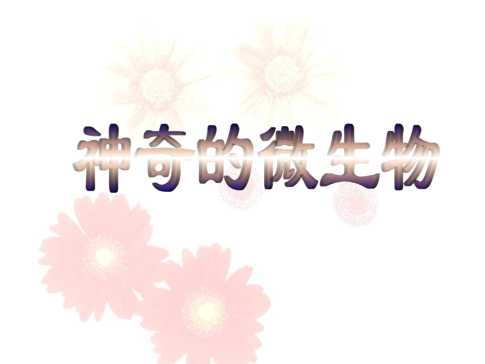 八年级生物神奇的微生物_第1页